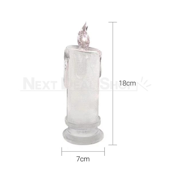 2 Pcs - Elegant LED Warm White Crystal Centerpiece Candle - Image 11