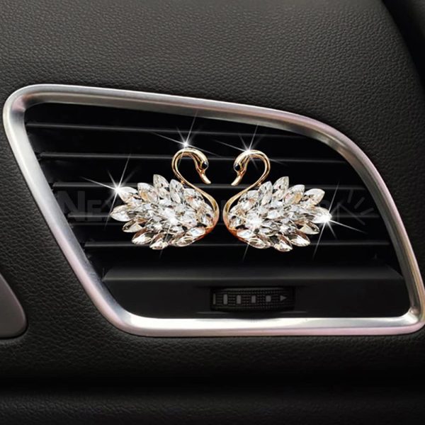 2 Pcs - Rhinestone Swan Car Air Freshener - Image 2