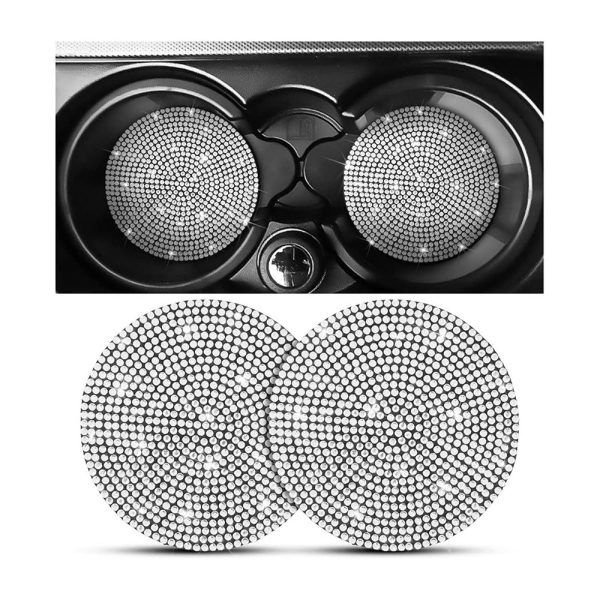 2 Pcs - Sparkly Rhinestone Car Coaster - Image 4