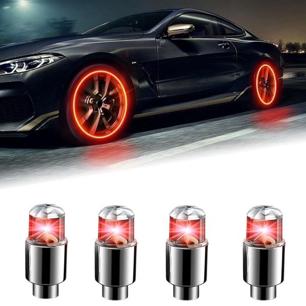 4 Pcs - Car Tire Valve Cap Light