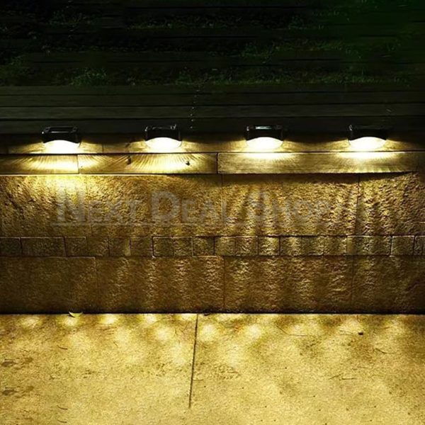 4 Pcs - Solar Powered Sunbeam Pattern Stair Light - Image 11