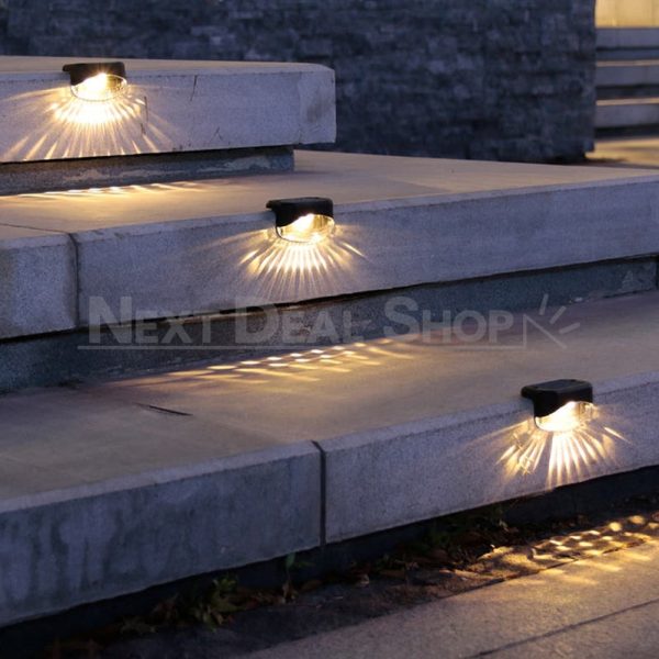 4 Pcs - Solar Powered Sunbeam Pattern Stair Light - Image 13