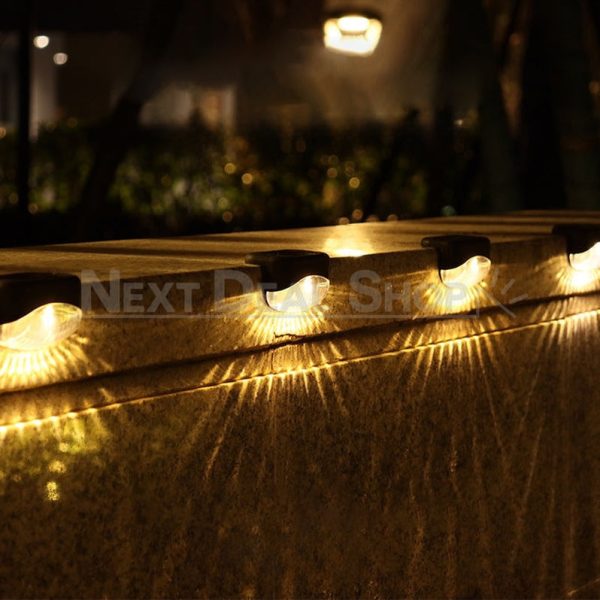 4 Pcs - Solar Powered Sunbeam Pattern Stair Light - Image 5