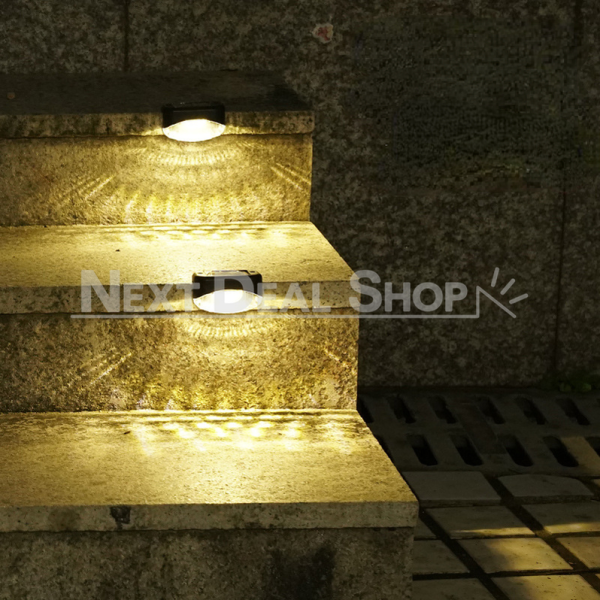 4 Pcs - Solar Powered Sunbeam Pattern Stair Light - Image 8