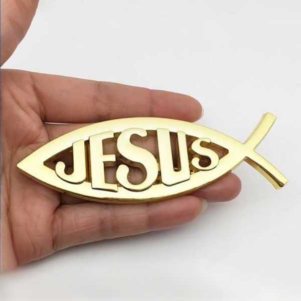 Christian Cross Fish Auto Emblem - Image 3