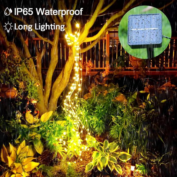 Solar Powered Waterfall Fairy String Light